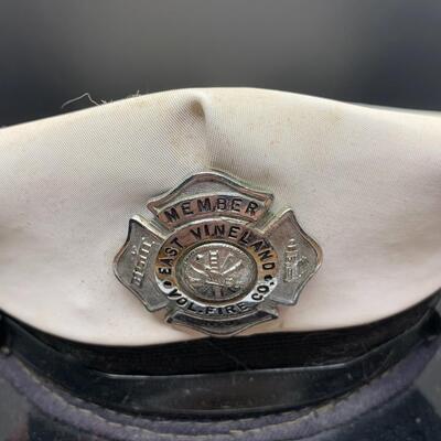 Vintage Fire Hat East Vineland New Jersey Volunteer Fire Co. by Sentry - Union made - Size unknown