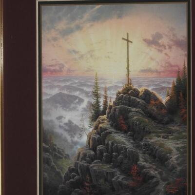 Thomas Kinkade print  lamplight manor