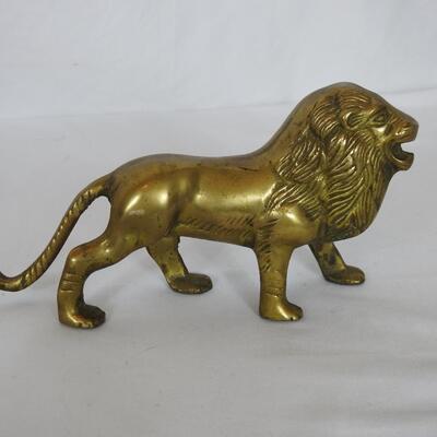 Solid brass lion