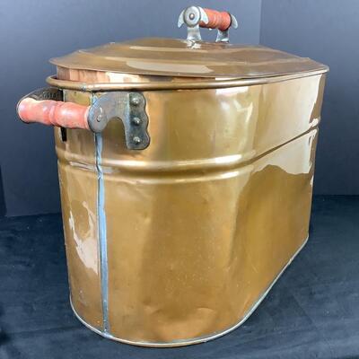 5148 Vintage Revere Copper Boiler with Wood Handles