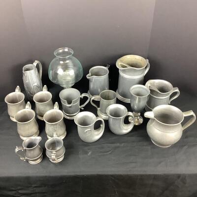 5151 Lot of Pewter Tankards & Pitchers