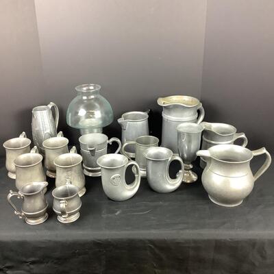 5151 Lot of Pewter Tankards & Pitchers