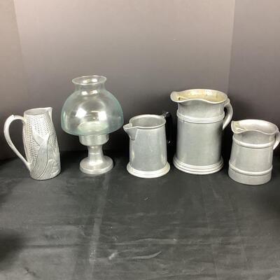 5151 Lot of Pewter Tankards & Pitchers