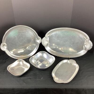 5152 Wilton Armetale Mount Assorted Pewter Trays & Bowls