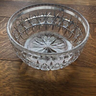 American Brilliant Cut Glass Bowl Signed Hawkes