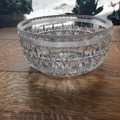 American Brilliant Cut Glass Bowl Signed Hawkes