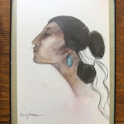 Original R.C. Gorman Drawings - Signed