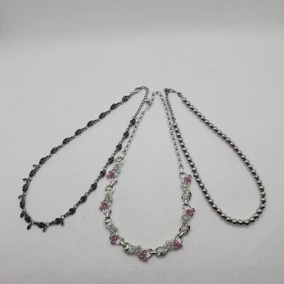 LOT 25G: Collection of 3 Fashion Necklaces: Napier & More