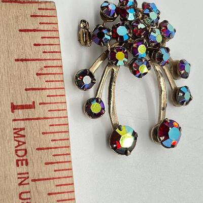 LOT 39: Five Pins/Brooches - One with Loose Stones