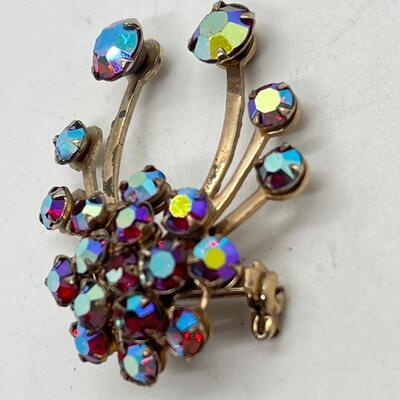 LOT 39: Five Pins/Brooches - One with Loose Stones