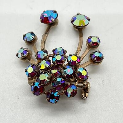 LOT 39: Five Pins/Brooches - One with Loose Stones