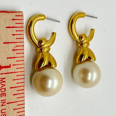 LOT 44:  Vintage Earrings - Pierced and Clip-On