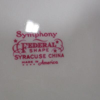 Federal Shape Syracuse China Dinner Dishes