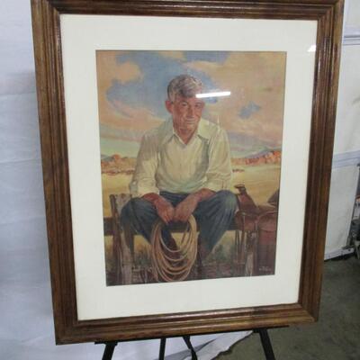 Framed Print By Frank Forstneger Of Will Rogers, the â€˜Cowboy Philosopherâ€™