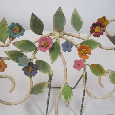 Metal Tole Candle Holder