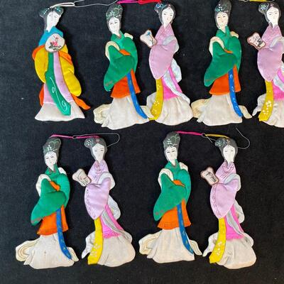 Lot 234. Asian Silk Ornaments