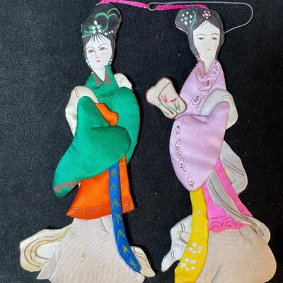 Lot 234. Asian Silk Ornaments