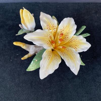 Lot 235 Enameled metal Flower Figurine