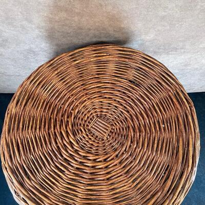 Lot 241  Large Wicker Storage Basket with Lid