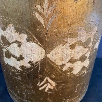 Lot 242.  Vintage Wooden Storage Cylinder