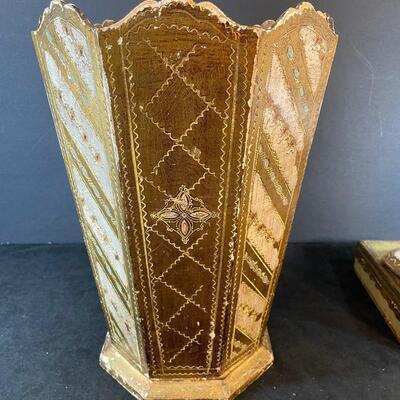 Vintage Wooden Gold Items from Italy