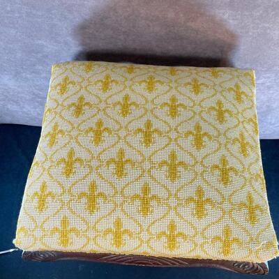 Lot 248. Footstool with Needlepoint Seat
