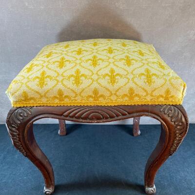 Lot 248. Footstool with Needlepoint Seat