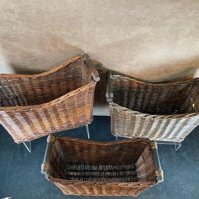 Lot 253. Three Magazine Storage Baskets