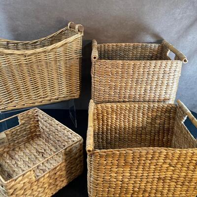 Lot 255.  Natural Woven Baskets