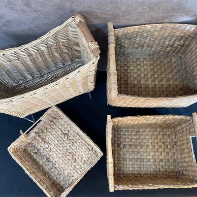Lot 255.  Natural Woven Baskets