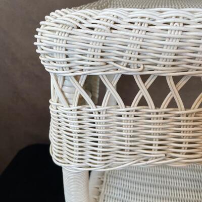 Lot 256. All-Weather Wicker End Table