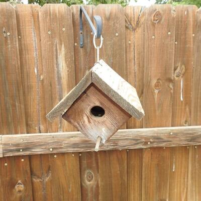 Small wood birdhouse