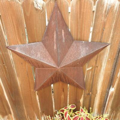 Yard art metal star