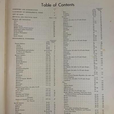 Vintage 1944-1945 World Atlas Encyclopedia Britannica 13â€ wide x 16.5â€ long approx