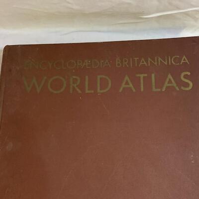 Vintage 1944-1945 World Atlas Encyclopedia Britannica 13â€ wide x 16.5â€ long approx