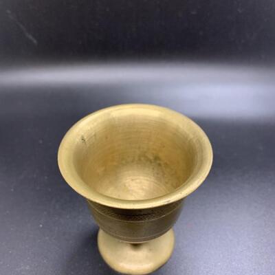Vintage Brass Cups 3â€ high approx and Candle ðŸ•¯ Stick Holder 5.5â€ high approx