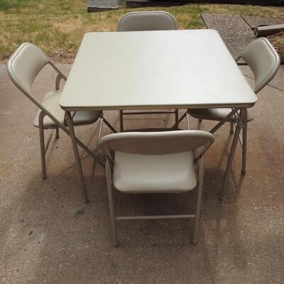 Card table and 4 chairs