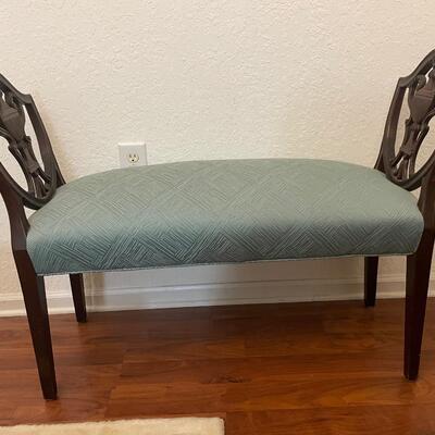 Lot 276. Antique Upholstered Bench