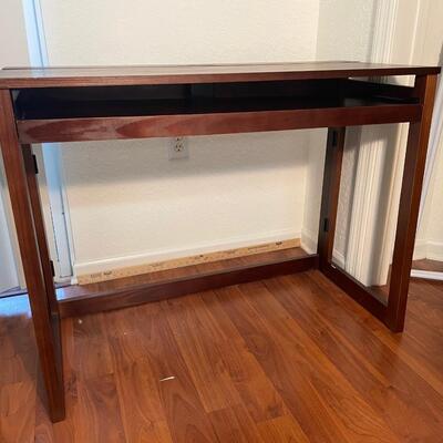 Lot 278. Slim Wood Desk w/Pull-out Tray