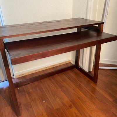 Lot 278. Slim Wood Desk w/Pull-out Tray