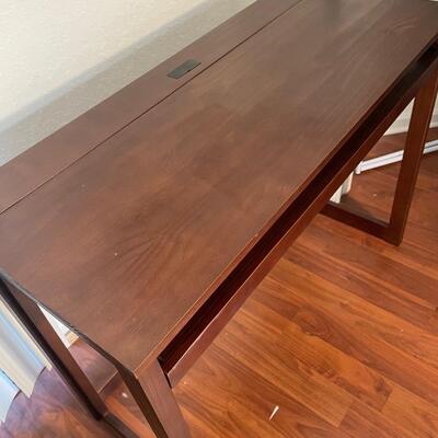 Lot 278. Slim Wood Desk w/Pull-out Tray