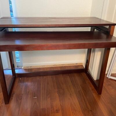 Lot 278. Slim Wood Desk w/Pull-out Tray