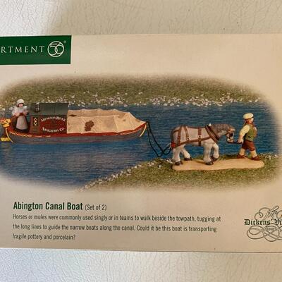 Department 56 ~ Abington Canal Boat ~ Set of 2