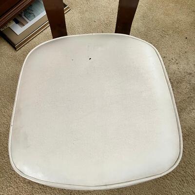 Mid century Wood Accent Chair with shaped wood.