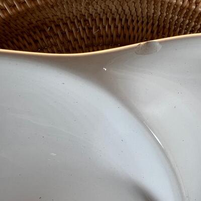 Chip and dips Ramakins 11 heavy William Sonoma white dinner plates