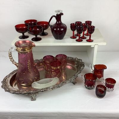 5170 Assorted Red Ruby Glass Lot