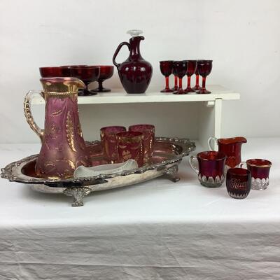 5170 Assorted Red Ruby Glass Lot