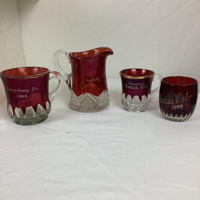 5170 Assorted Red Ruby Glass Lot