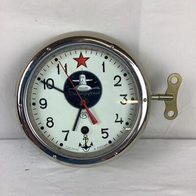 5171 Vintage Russian Ship Navy Wall Clock Vostok Christopol Soviet Union & Weather Station