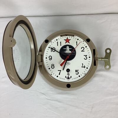 5171 Vintage Russian Ship Navy Wall Clock Vostok Christopol Soviet Union & Weather Station